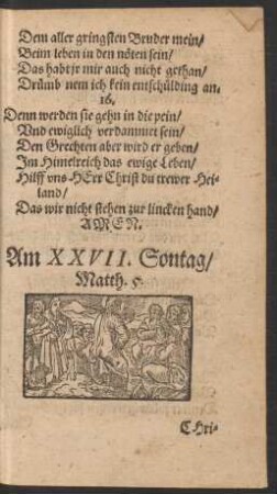 Am XXVII. Sontag ...