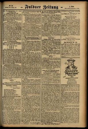 Zweite Ausgabe vom Samstag, den 10. März 1917.
