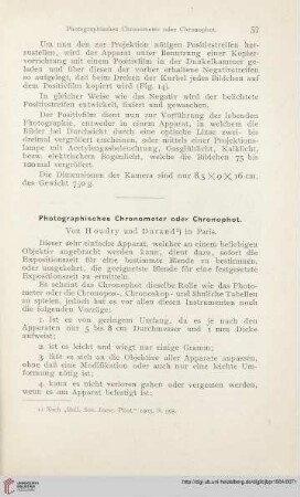 18: Photographisches Chronometer oder Chronophot : von Houdry und Durand in Paris