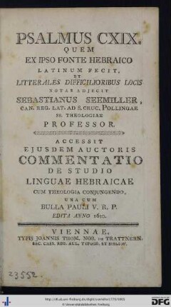 Psalmus CXIX.