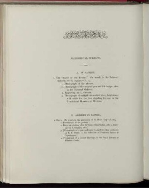 Allegorical Subjects