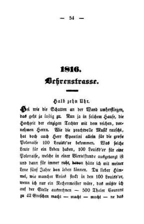 1816. Behrenstrasse