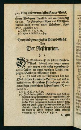 324-330, Drey und zwanzigstes Haupt-Stück, von der Restitution