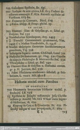Historia eccles. cum Patribus