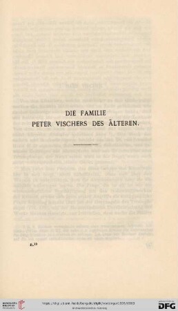Die Familie Peter Vischers des älteren