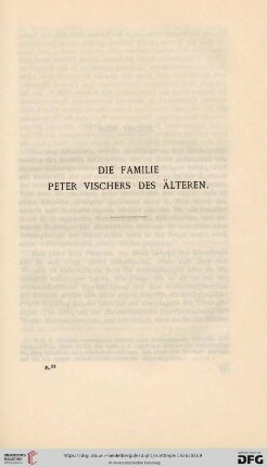 Die Familie Peter Vischers des älteren