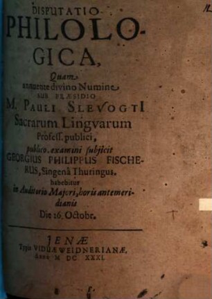 Disputatio philologica