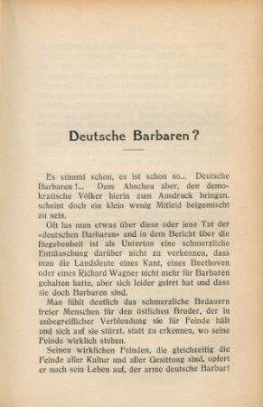 Deutsche Barbaren?
