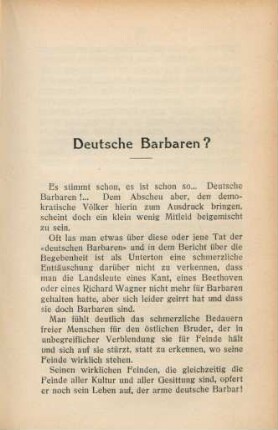 Deutsche Barbaren?