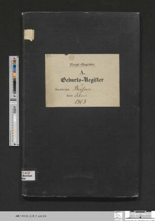 Geburtsregister Booßen 1905