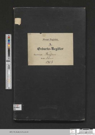 Geburtsregister Booßen 1905