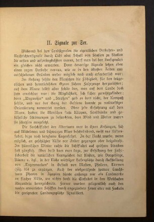 II. Signale zur See.