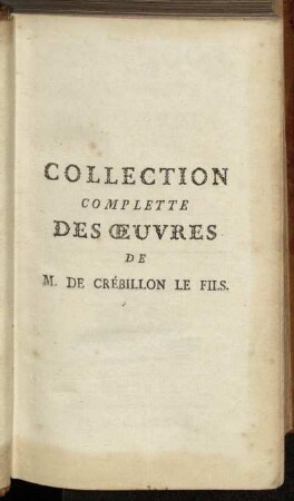 5: Collection Complette Des Œuvres. Tome Cinquieme