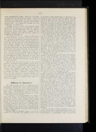 "Aufbauen des Charakters"