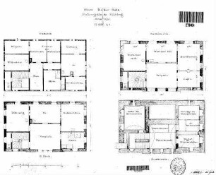 Kilchberg: Empfangsgebäude Verwaltungsgebäude Grundrisse UG,EG,2.OG,DG
