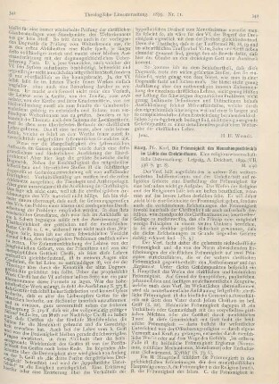 342-343 [Rezension] Haug, Karl, Die Frömmigkeit des Menschengeschlechts im Lichte des Christentums. Eine religionswissenschaftliche Untersuchung