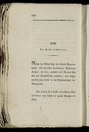 XXII. Die Geisterbeschwörung.