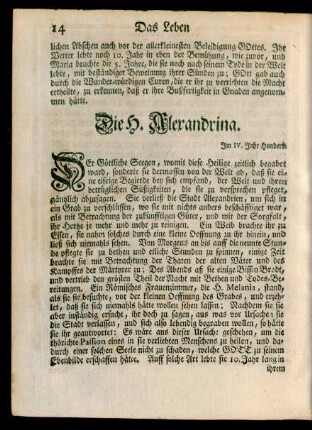 Die H. Alexandrina