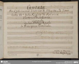 Che ti dirò regina - Mus.2477-J-4 : S, orch, bc; HanH 14