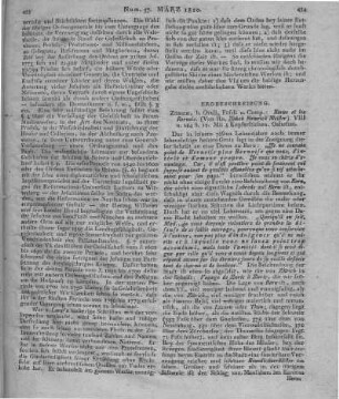 Meister, L.: Berne et les Bernois. Zürich: Orell & Füssli 1820
