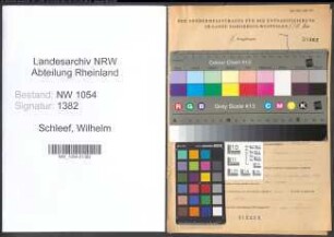 Entnazifizierung Wilhelm Schleef , geb. 31.08.1886 (Lehrer)