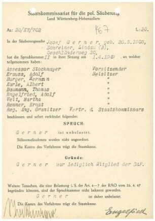 Gerner, Josef