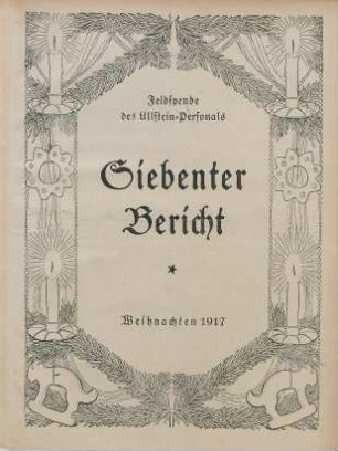 7.1917: Feldspende des Ullstein-Personals