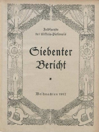 7.1917: Feldspende des Ullstein-Personals