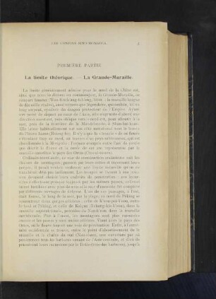 Première Partie.