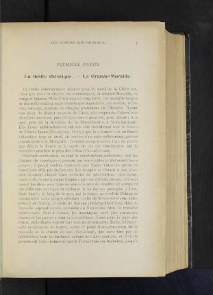 Première Partie.
