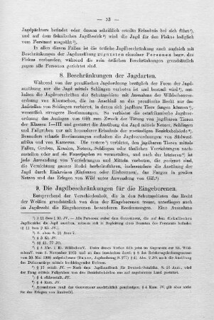 8. Beschränkungen der Jagdarten
