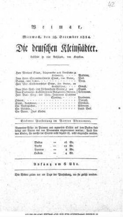 Die deutschen Kleinstädter