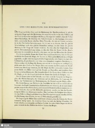 VII. Sinn Und Bedeutung Der Buschmannkunst