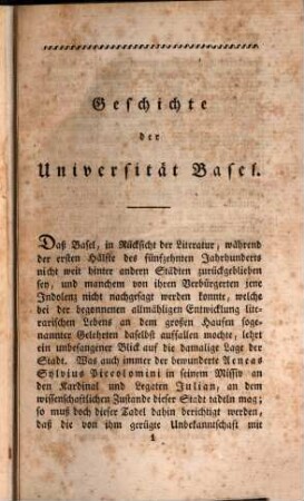 Geschichte der Universität Basel : von ihrer Gründung bis zu ihrer neuesten Umgestaltung