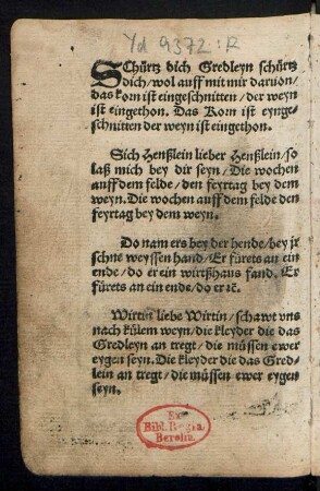 SChürtz dich Gredleyn schürtz || dich/ wol auff mit mir daruon/ ||