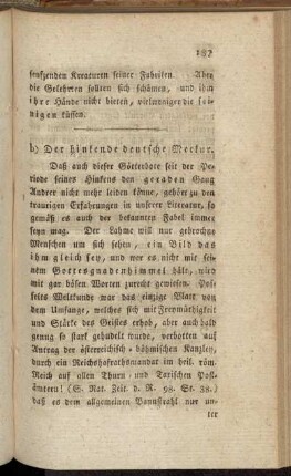 b) Der hinkende deutsche Merkur.
