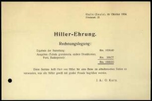 Hiller-Ehrung (Rechnungslegung)