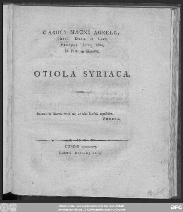 Otiola Syriaca