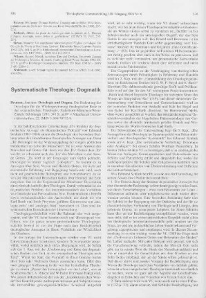 Systematische Theologie: Dogmatik