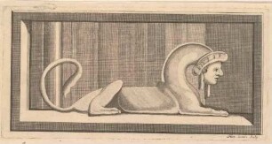 Sphinx, Abb. 38 aus: Disegni intagliati in rame di pitture antiche ritrovate nelle scavazioni di Resina, Neapel 1746