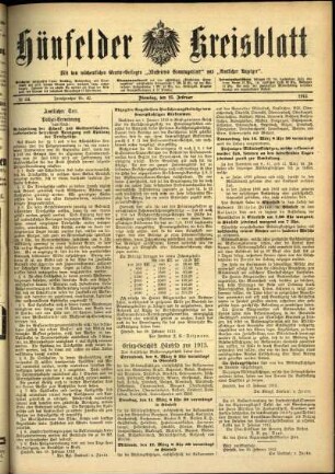 Ausgabe vom Dienstag, den 25. Februar 1913.