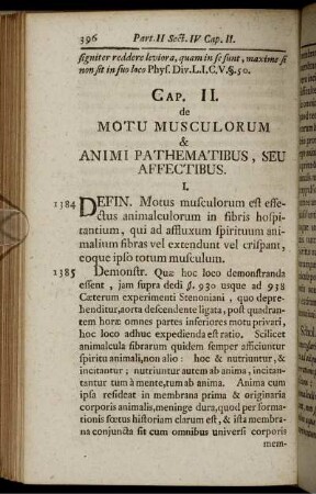 Cap. II. de Motu Musculorum & Animi Pathematibus [...]