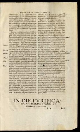 In Die Purificationis Mariae ...
