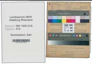 Entnazifizierung Karl Sommerkorn , geb. 23.06.1888 (Schuhmacher)