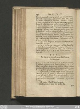 Tit. XII. De Iuribus singulorum Electorum Secularium.