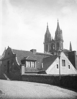 Meißen. Freiheit. Blick gegen Domtürme