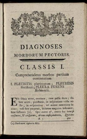 Classis I. Comprehendens morbos partium continentium.