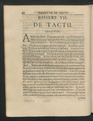 Dissert. VII. De Tactu.