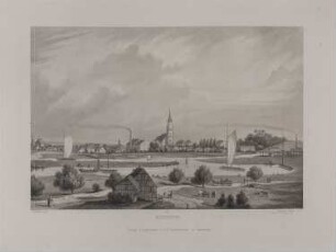 Rathenow: Stadtansicht von Westen (Brandenburgisches Album, Blatt 38)