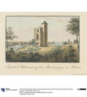 Ansicht der Wilhelmswarte auf dem Brauhausberg bei Potsdam